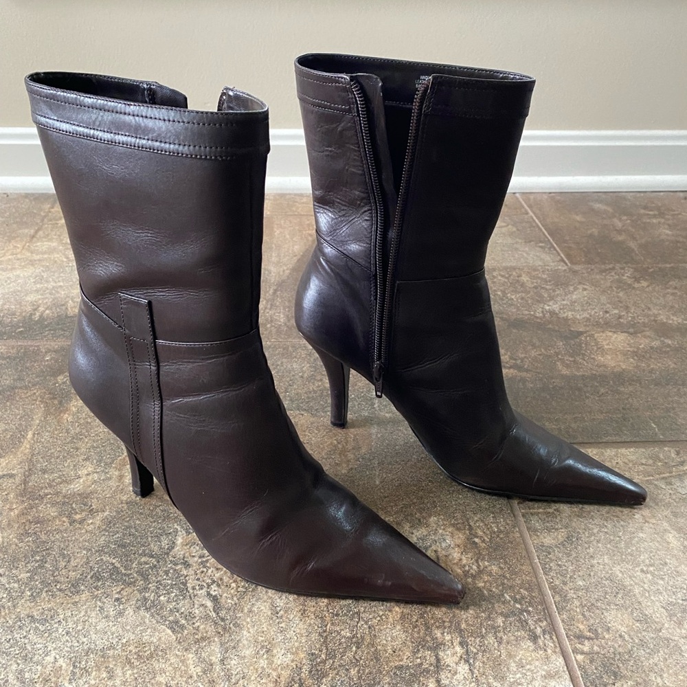 Brown Nine West ankle boots